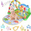 Baby Gym Play Mat Activity Center, Kick and Play Piano Gym Mat with Music and Lights, Gifts for Baby Newborn Toddler Infants Boys Girls