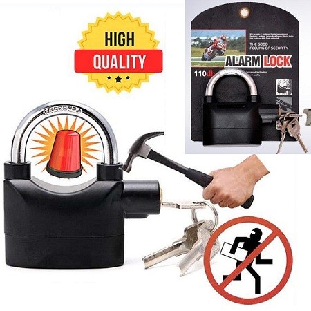 89ef032b-f2bf-414a-b72b-e0b7878b4fcf Security Alarm Lock for Bike, shop, Garage and Door, Anti-Thief Security Siren Alarm Padlock