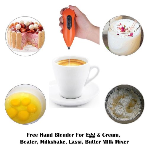 Mini Drink Frother, Portable Hand Blender For Lassi, Milk, Coffee, Egg Beater Mixer - Coffee Mixer