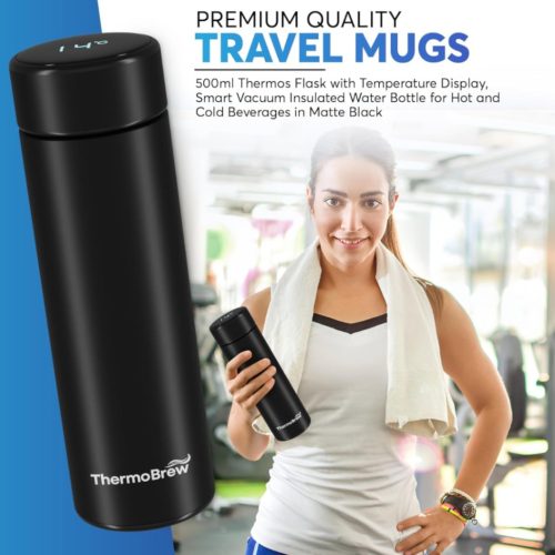 Smart Thermal Flask with Led Temperature Display, Stainless Steel Water Bottle LED Touch Display Screen