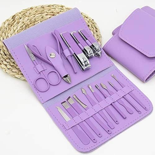 16 Pcs Manicure Set Professional Nail Clippers Pedicure Kit