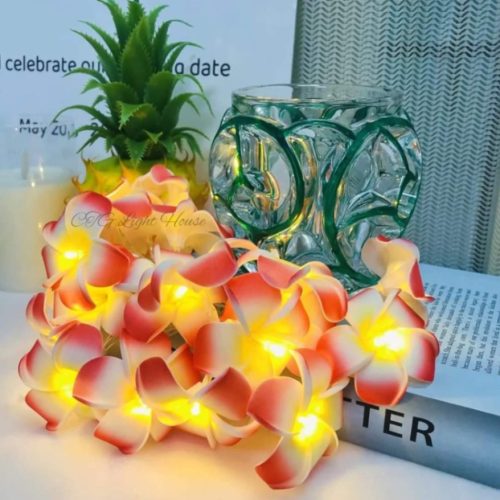 Artificial Plumeria String Light, Led kathgolap Flower Fairy Light