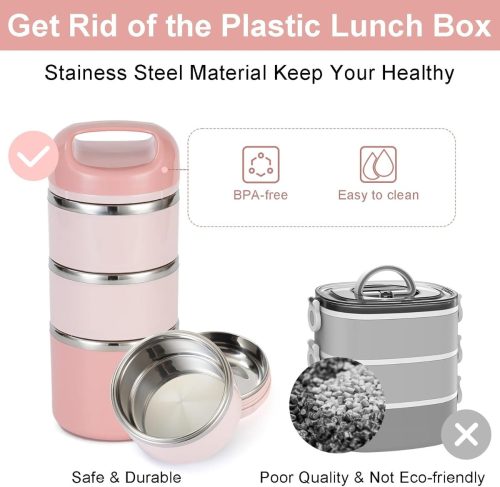 9e0eeb5a-5ff4-4a53-b211-8ff97aac65b6 Tedemei 3-Layer Stainless Steel Lunch Box Leak-Proof with Handle and PU Foam Insulation