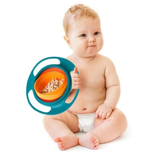 Gyro Bowl 360 Degree Rotating Bowl with Lid for Baby Feeding Bowl
