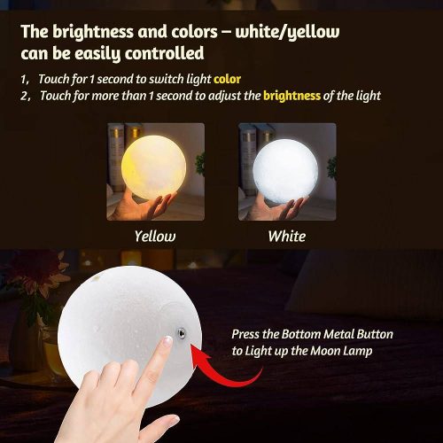 3D Moon Lamp 16 Colors With Remote Control