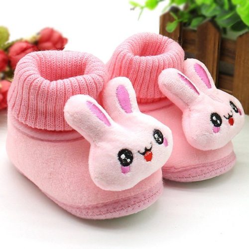 Rabbit Cartoon Baby Shoe, Warm Soft Sole Winter Plush and Thick Cotton Socks and Shoes