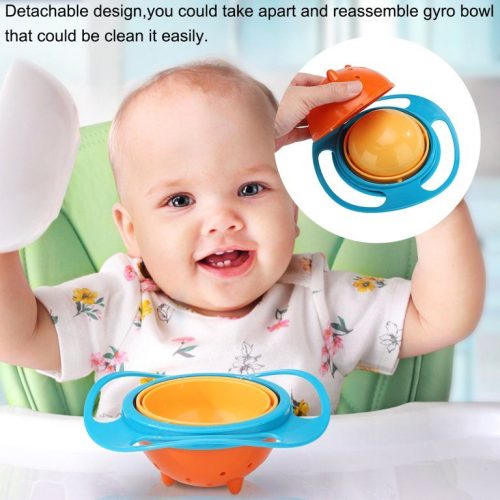 Gyro Bowl 360 Degree Rotating Bowl with Lid for Baby Feeding Bowl