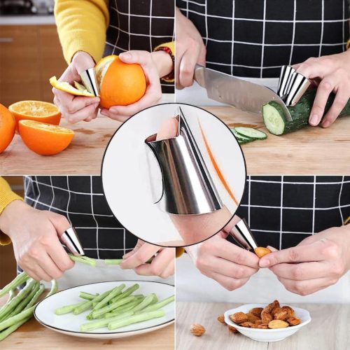 a89a544f-9c43-4894-8320-f68ce63ef25e 2Pcs Stainless Steel Finger Guard Kitchen Tools, Nail Protector Safe Chopping Kitchen Tools