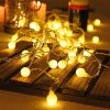 20 led Ball shape Fairy Lights, warm white snow ball Waterproof Decorative Fairy Lights 20 pieces set - Room Decoration Light