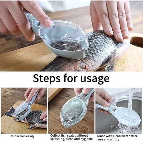 Plastic Fish Scales Remover Fast Cleaning Fish Skin Descaler With Cap