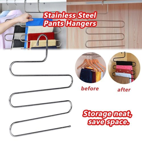 5 Layers Stainless Steel S Shape Multifunctional Clothes Hanger
