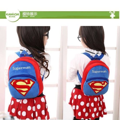 Superman cartoon backpack, baby cartoon school backpack, Kids Mini Bag