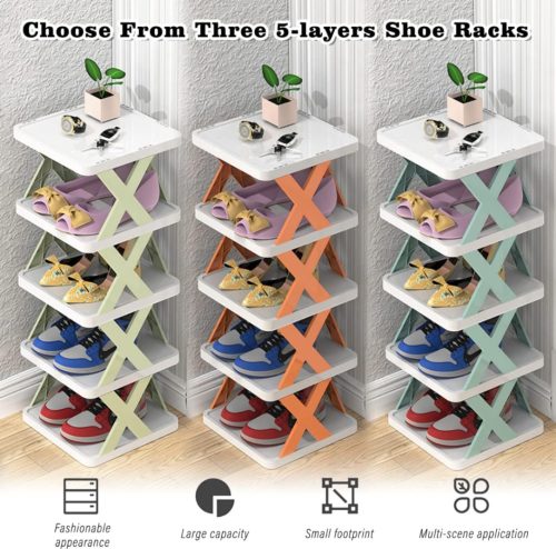 b45acca6-a899-4d9b-8c18-5eded3238211 5 Layer Foldable Shoe Rack Organizer, Smart Foldable Shoe Rack