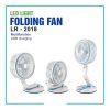 Rechargeable Folding Fan With LED Light, LR Fan