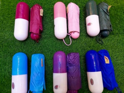 Folding capsule umbrella, Moon Brand Portable Umbrella