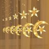 Big Star Curtain String Decoration Light-Golden