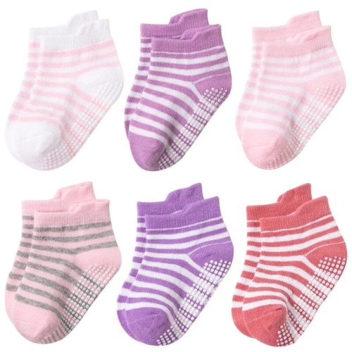 1 Pairs Baby Socks With Non-Slip Grips, Baby Non-skid Socks Toddler Newborn Infant Non Slip Socks with Grips Anti-Slip Girls Boys Ankle Socks