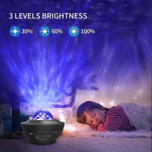 Starry Sky Galaxy Projector Lamp, Bluetooth USB Remote Control Music Player