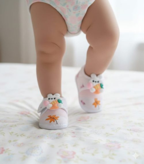 Newborn Baby Cotton Soft Shoes, I Love Baby Shoe For (0- 12 Months)