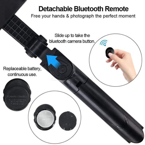 c6a81b01-cf35-474c-8104-c4f15b1c81ff R1S Bluetooth Selfie Stick 4 in 1 Tripod Remote Control Selfie Stand