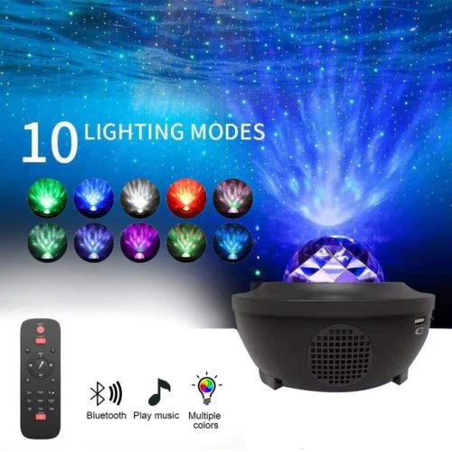Starry Sky Galaxy Projector Lamp, Bluetooth USB Remote Control Music Player