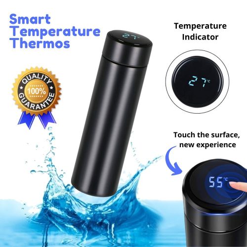 Smart Thermal Flask with Led Temperature Display, Stainless Steel Water Bottle LED Touch Display Screen