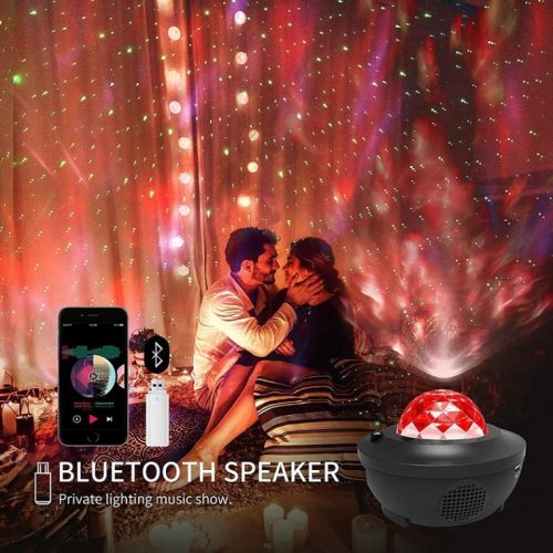 Starry Sky Galaxy Projector Lamp, Bluetooth USB Remote Control Music Player