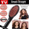 Simply Straight Ceramic Heat Hair Straightening Brush With Digital Control, Ceramic Heat Hair Straight Brush with Digital Control