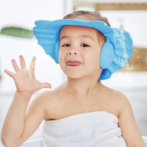 Baby Bathing Shower Cap Hat With Ear Wash Hair Shield