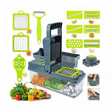 ১৬ ইন ১ মাল্টিফাংশনাল ভেজিটেবল স্লাইসার কাটার শ্রেডার উইথ বাস্কেট