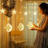 Big Star Curtain String Decoration Light-Golden