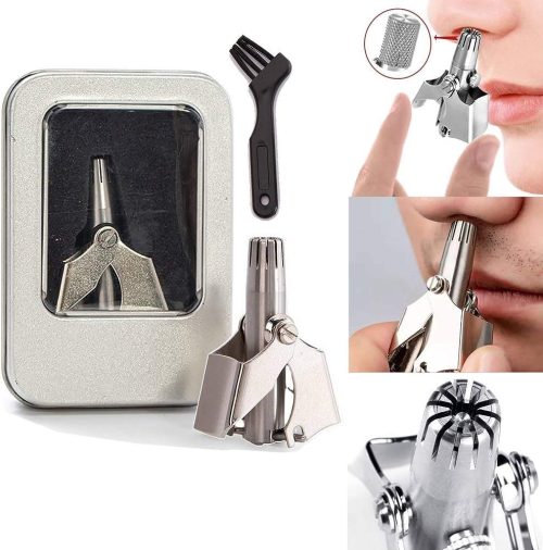 Nose Ear Hair Trimmer Manual Stainless Steel, Shaving And Unwanted Hair Removal Tool