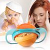 Gyro Bowl 360 Degree Rotating Bowl with Lid for Baby Feeding Bowl