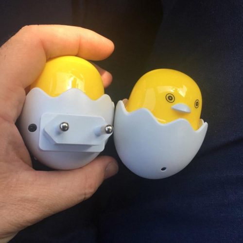 Yellow Egg Duck LED Night Light, LED Night Light Sensor Duck Lamp