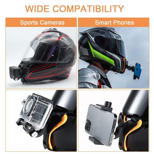 Motorcycle Helmet Chin Mount Holder Bracket for Mobile & GoPro