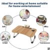 Foldable Laptop Table Wooden For Reading, Writing, Eating, On Bed