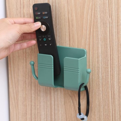 Wall Mount Phone Holder Wall Mount Phone Plug Holder Storage Box Charging Cell Phone Stand Brackets For Bedroom Bathroom Study-ওয়াল মাউন্ট ফোন হোল্ডার।