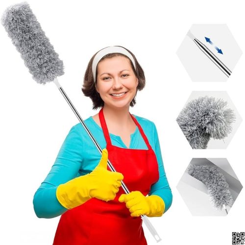 Extendable Flexible Duster for Cleaning Complicated Areas and ceiling fan