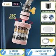 Tap Water Purifier 360-Degree Rotating Faucet Water Filter-ট্যাপ ওয়াটার পিউরিফায়ার 360-ডিগ্রি ঘূর্ণায়মান কল জল ফিল্টার।