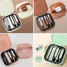 8 in 1 Manicure Kit Set.  8 in 1 Nail Clipper Set – Portable Stainless Steel Manicure & Pedicure Kit for Men & Women | Fingernail & Toenail Cutter Set | Personal Grooming Travel Kit with Case