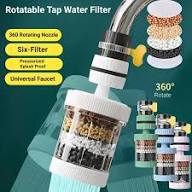 Tap Water Purifier 360-Degree Rotating Faucet Water Filter-ট্যাপ ওয়াটার পিউরিফায়ার 360-ডিগ্রি ঘূর্ণায়মান কল জল ফিল্টার।