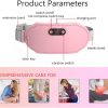 Menstrual Heating Pad & Slimming Massage Belt with LCD Display, Portable Warm Uterine Belt, Electric Menstrual Cramp Heating Belt with 3 Heat Levels and Massage Modes, USB Rechargeable, Indisposition Gift for Women