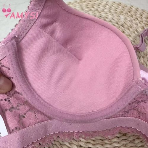 Premium Quality Fancy Floral Lace Design Push-Up Bra and Panty Lingerie Set