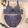 Premium Quality Fancy Floral Lace Design Push-Up Bra and Panty Lingerie Set