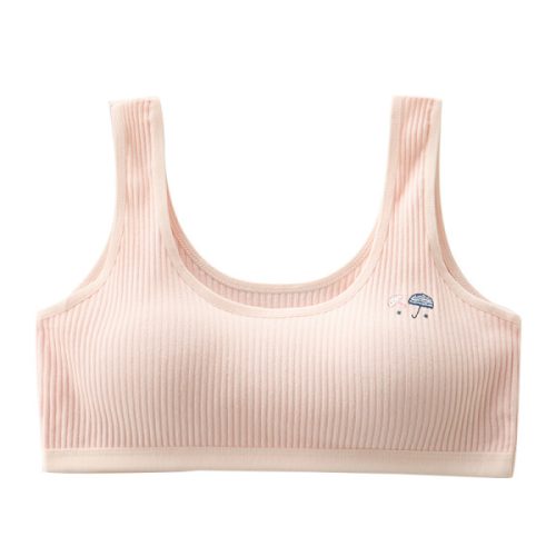 Premium Soft Cotton Ribbed Training Bra for Teenagers and Junior Girls - Multi-Color Pack