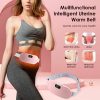 Menstrual Heating Pad & Slimming Massage Belt with LCD Display, Portable Warm Uterine Belt, Electric Menstrual Cramp Heating Belt with 3 Heat Levels and Massage Modes, USB Rechargeable, Indisposition Gift for Women