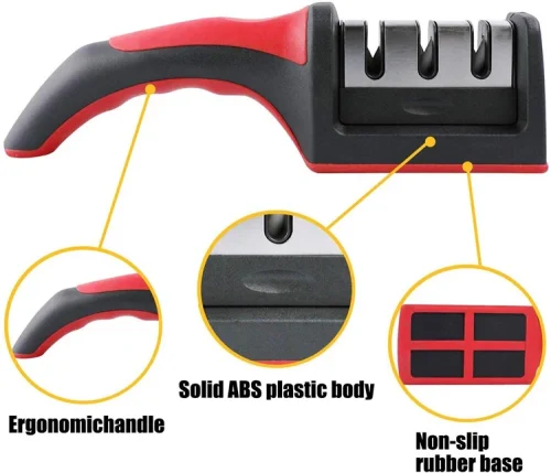 ছুরি শার্পনার স্টেইনলেস স্টিলের রান্নাঘরের সরঞ্জাম শার্পনার স্টোন গ্রাইন্ডার ছুরি শার্পনার রান্নাঘরের সরঞ্জাম